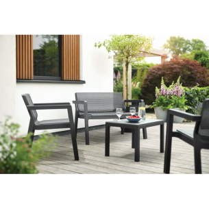 Curver baštenski set Emilly Patio bez jastuka grafit-2